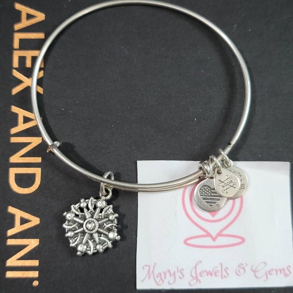 Alex and Ani Compass Symbol Charm Bangle Bracelet